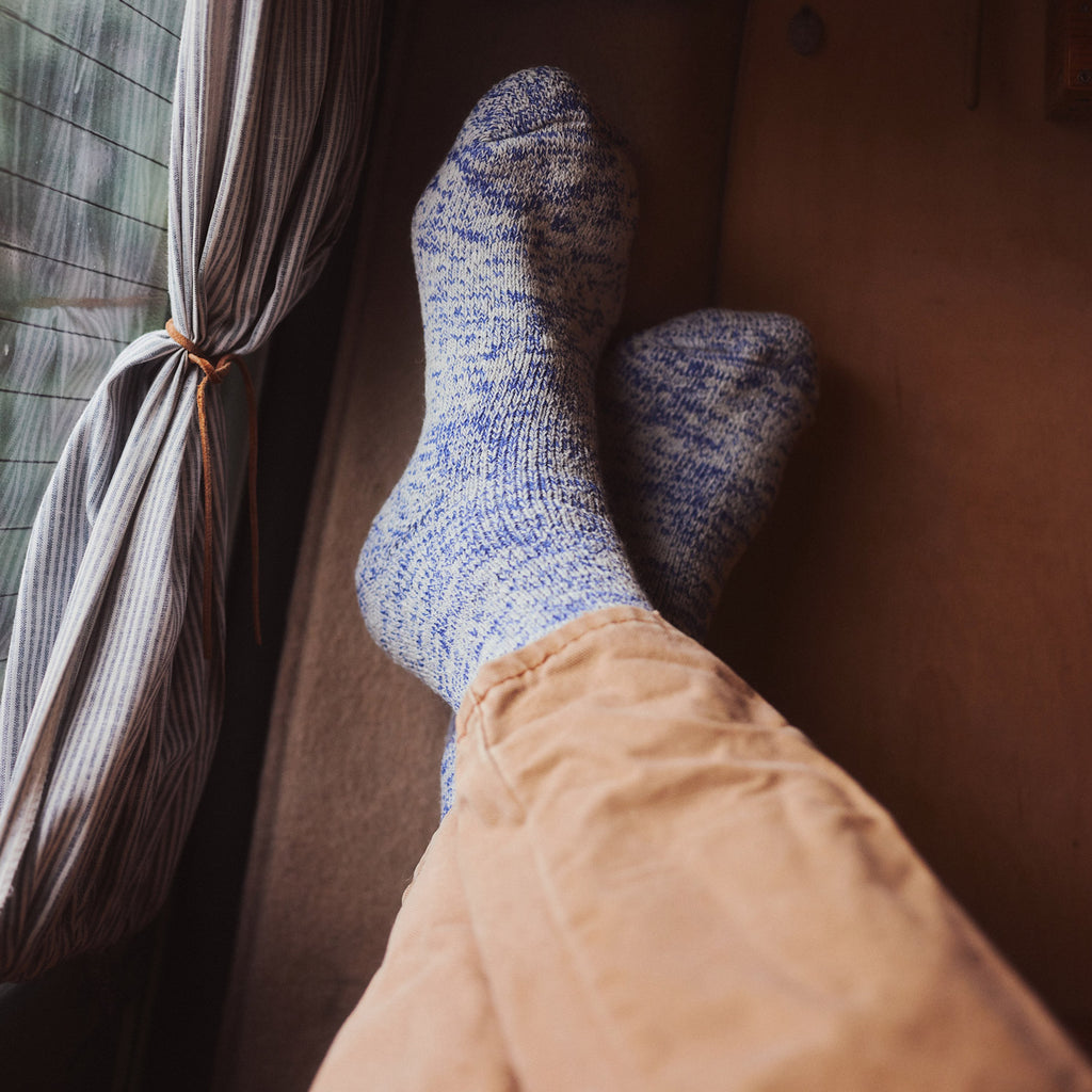 Silverstick Natural Wool British Hiking Sock Blue Marl