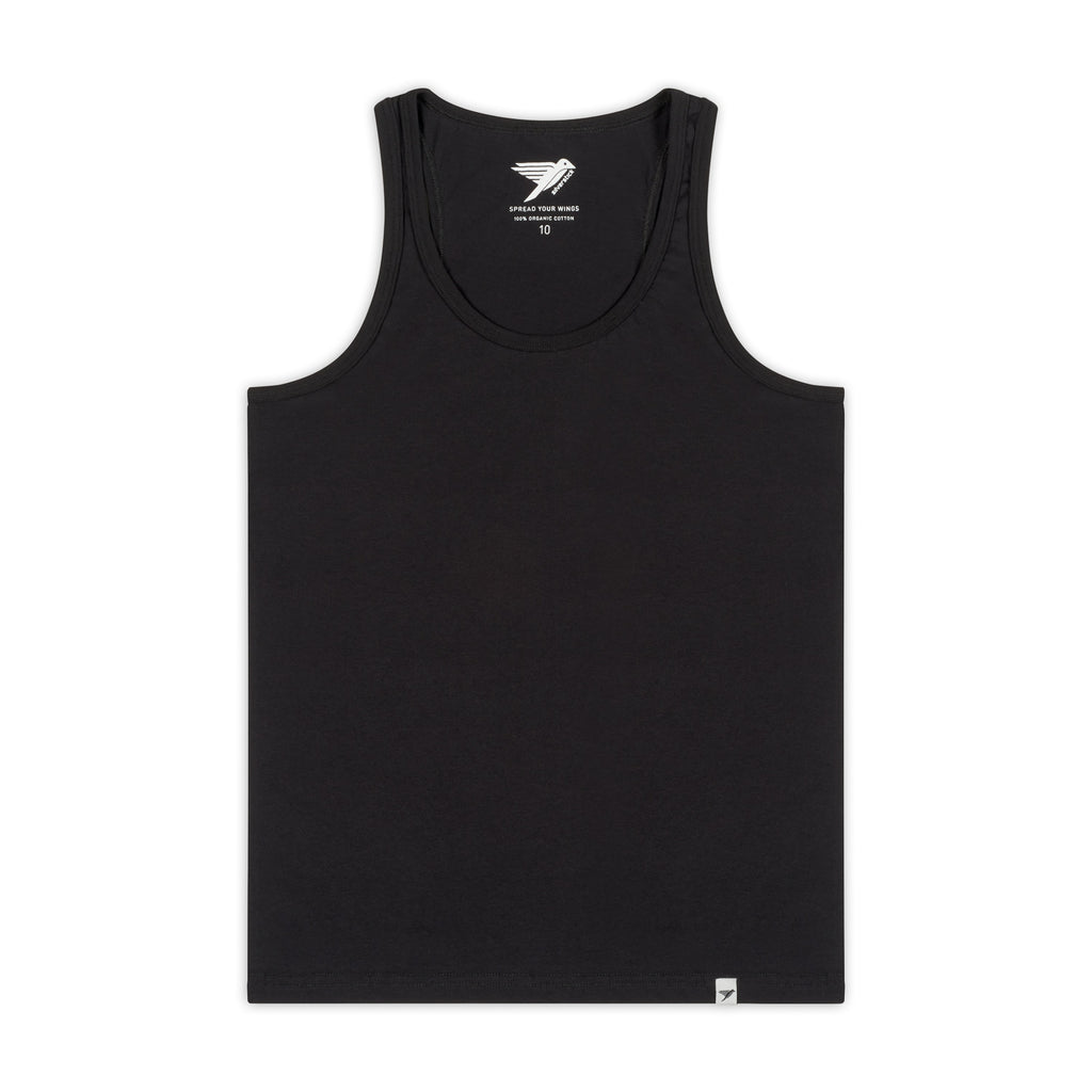 Silverstick Womens Blank Organic Cotton Vest Top Charcoal Front