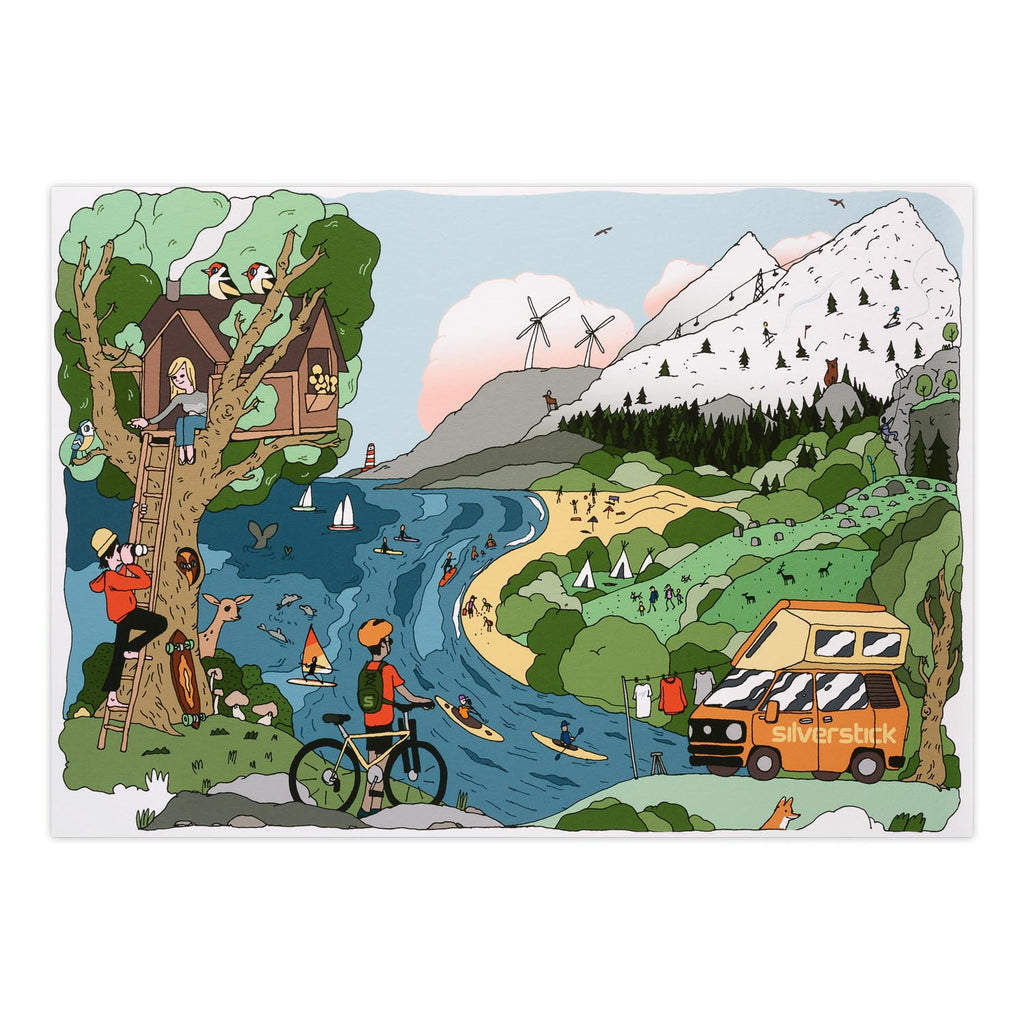 silverstick matt sewell outdoor people giclee print