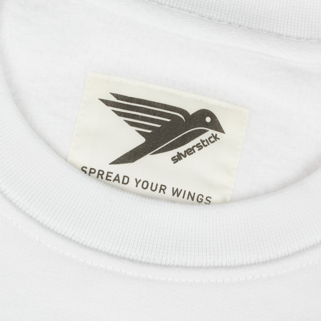silverstick mens organic cotton sweat arugam white spread your wings