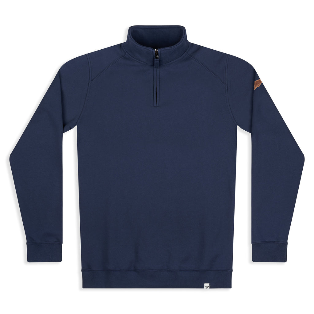Silverstick Women Organic Cotton Quarter Zip Sweat Navy Front