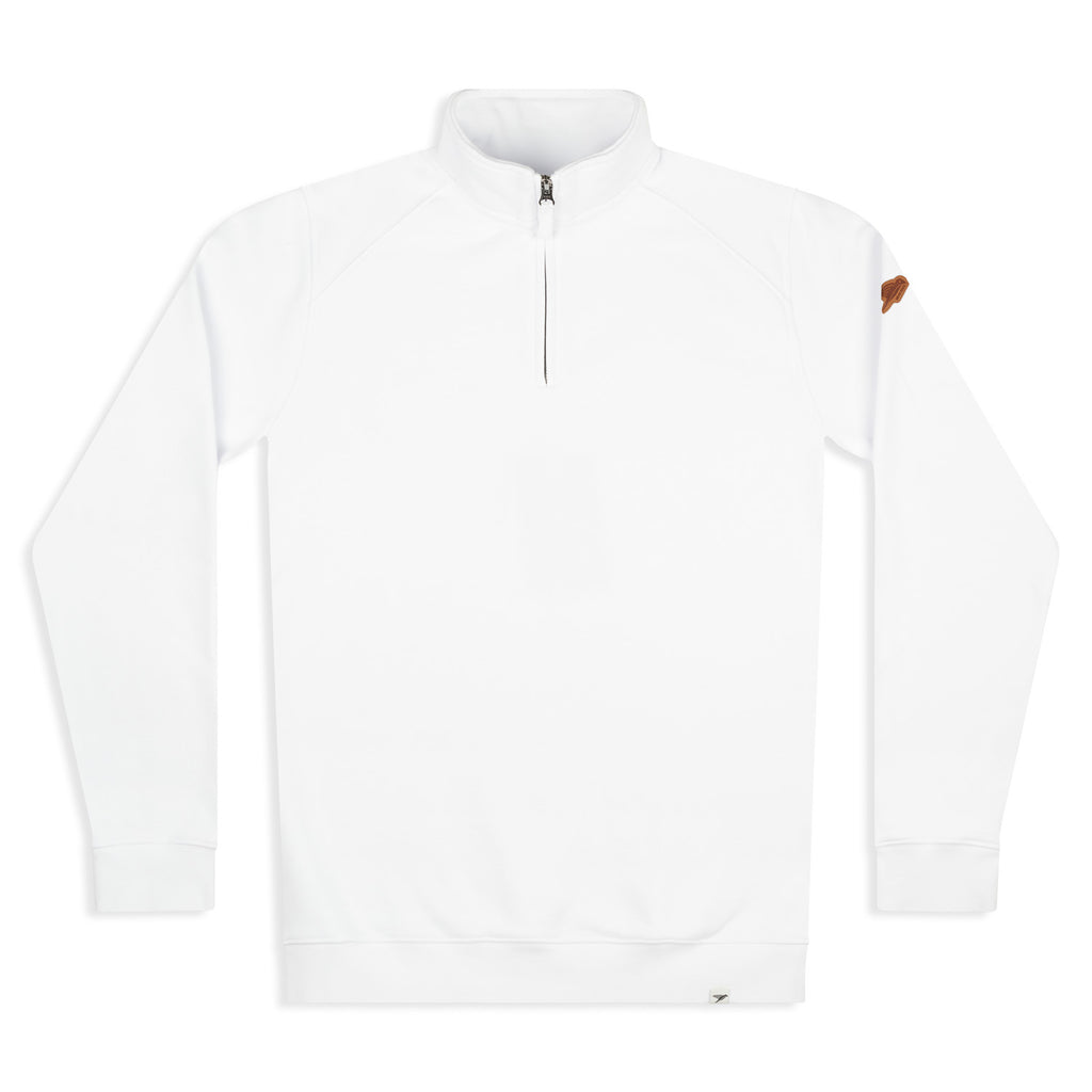 Silverstick Mens Nevis Organic Cotton Quarter Zip Sweat White Front