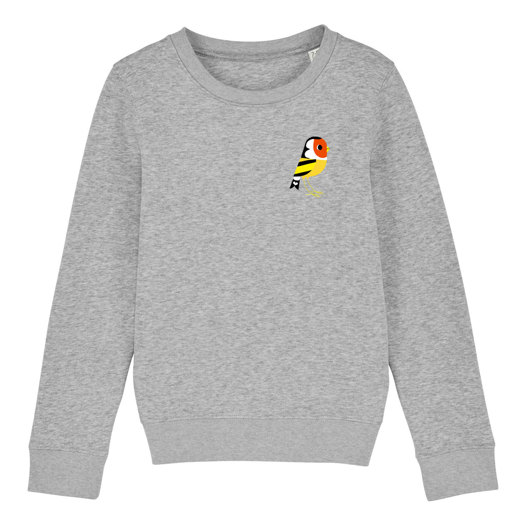 Silverstick childrens matt sewell Goldfinch organic cotton sweat front