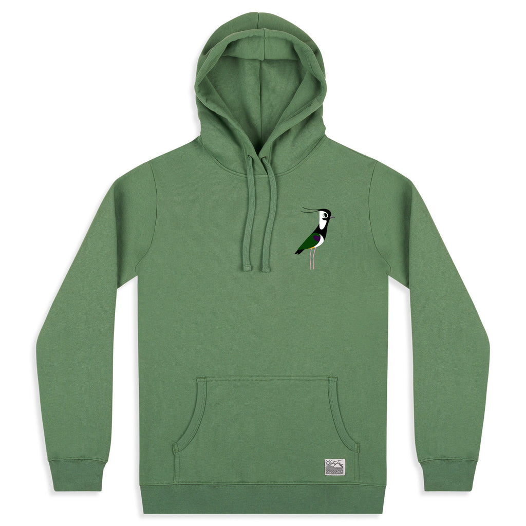 Silverstick womens matt sewell lapwing organic cotton hoodie watercress front