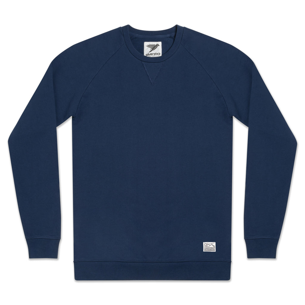 silverstick mens organic cotton hoodie nias navy front