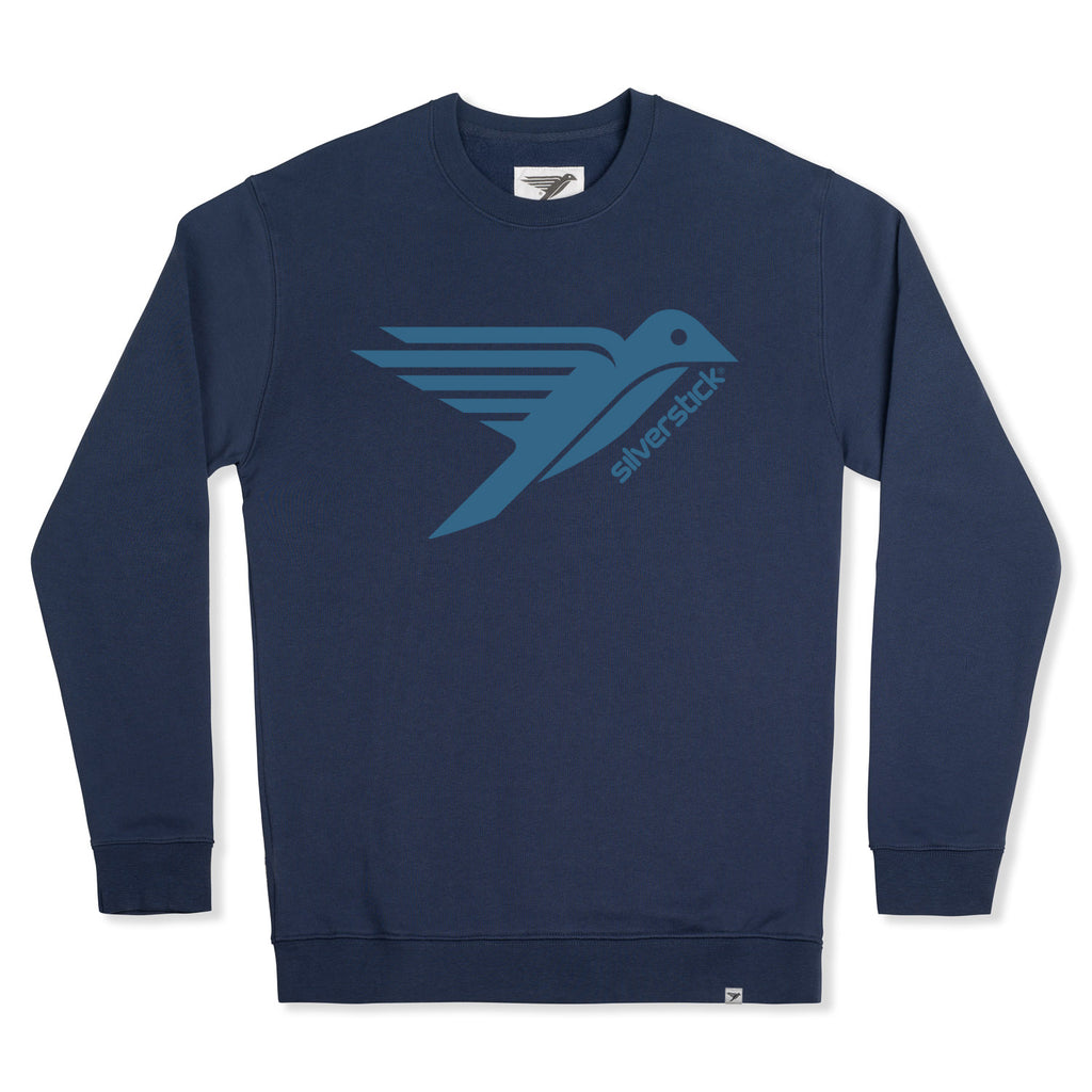 silverstick womens organic cotton sweat arugam logo navy
