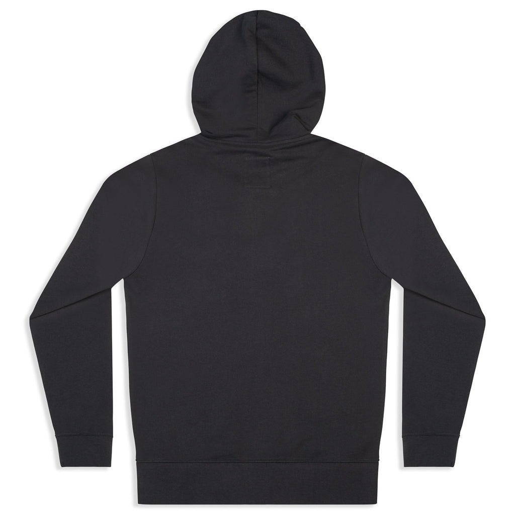 Silverstick Womens Tobias Organic Cotton Zip Hoodie Charcoal BAck