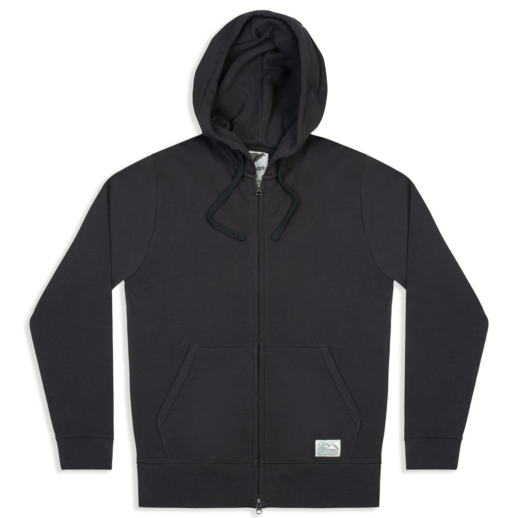 Silverstick Mens Tobias Organic Cotton Zip Hoodie Charcoal Front