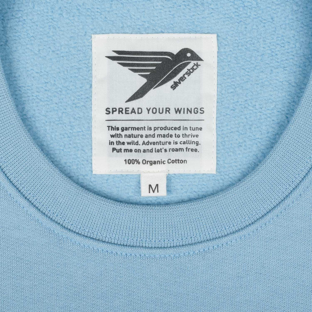 Silverstick Mens Organic Cotton Logo Sweat Winter Sky Neck