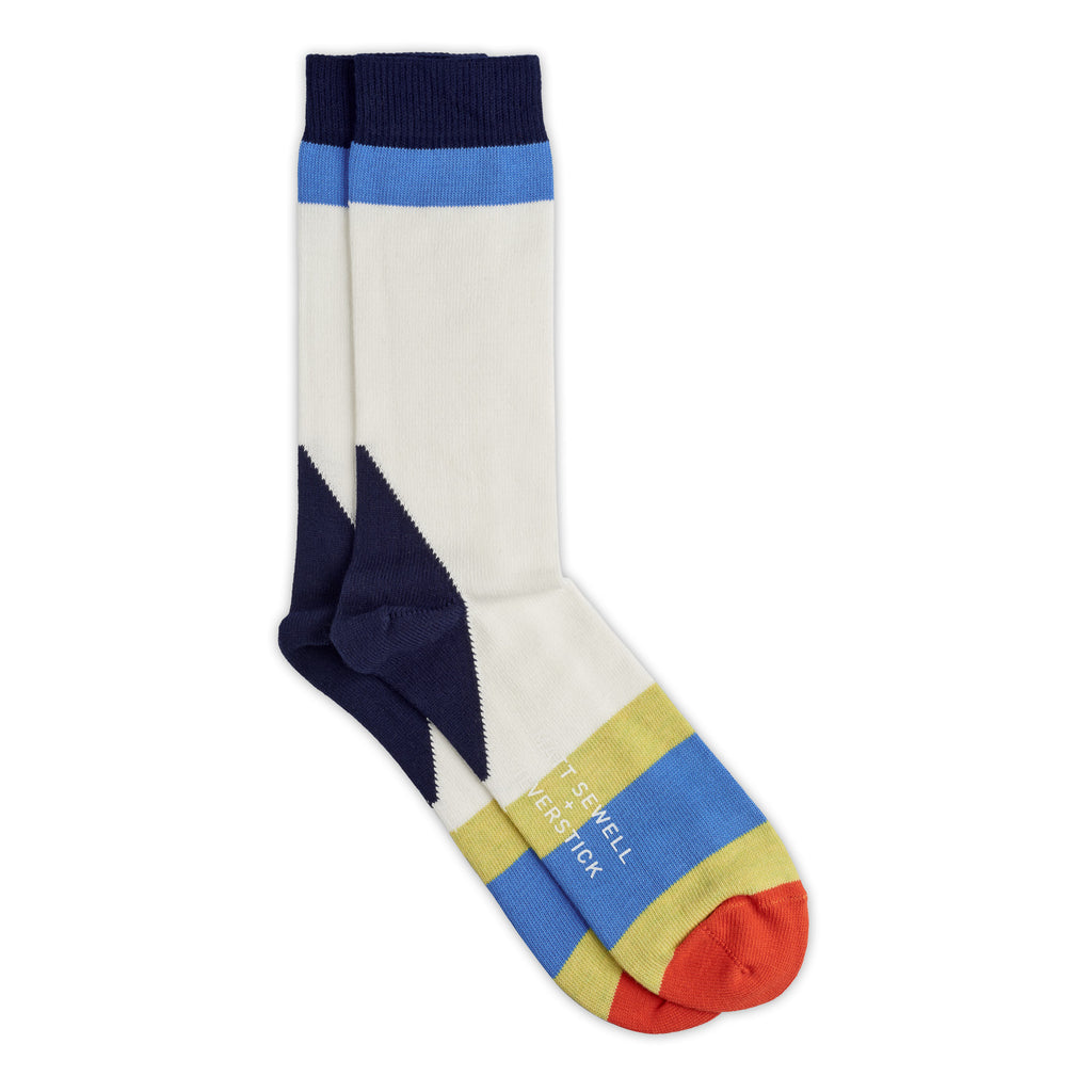 Matt Sewell Silverstick Organic Cotton Puffin Bird Sock Full