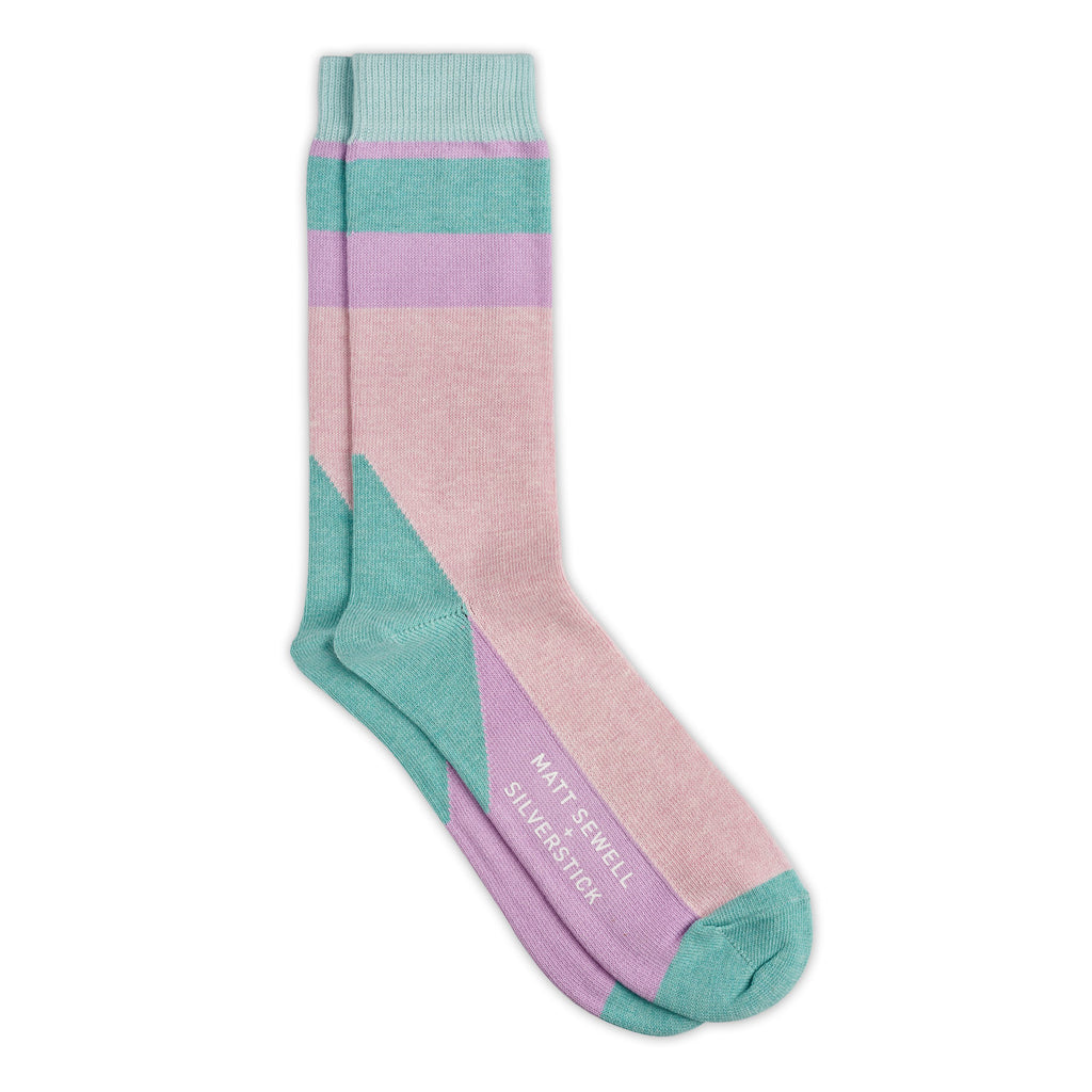 Matt Sewell Silverstick Organic Cotton Turtle Dove Bird Sock Web Full