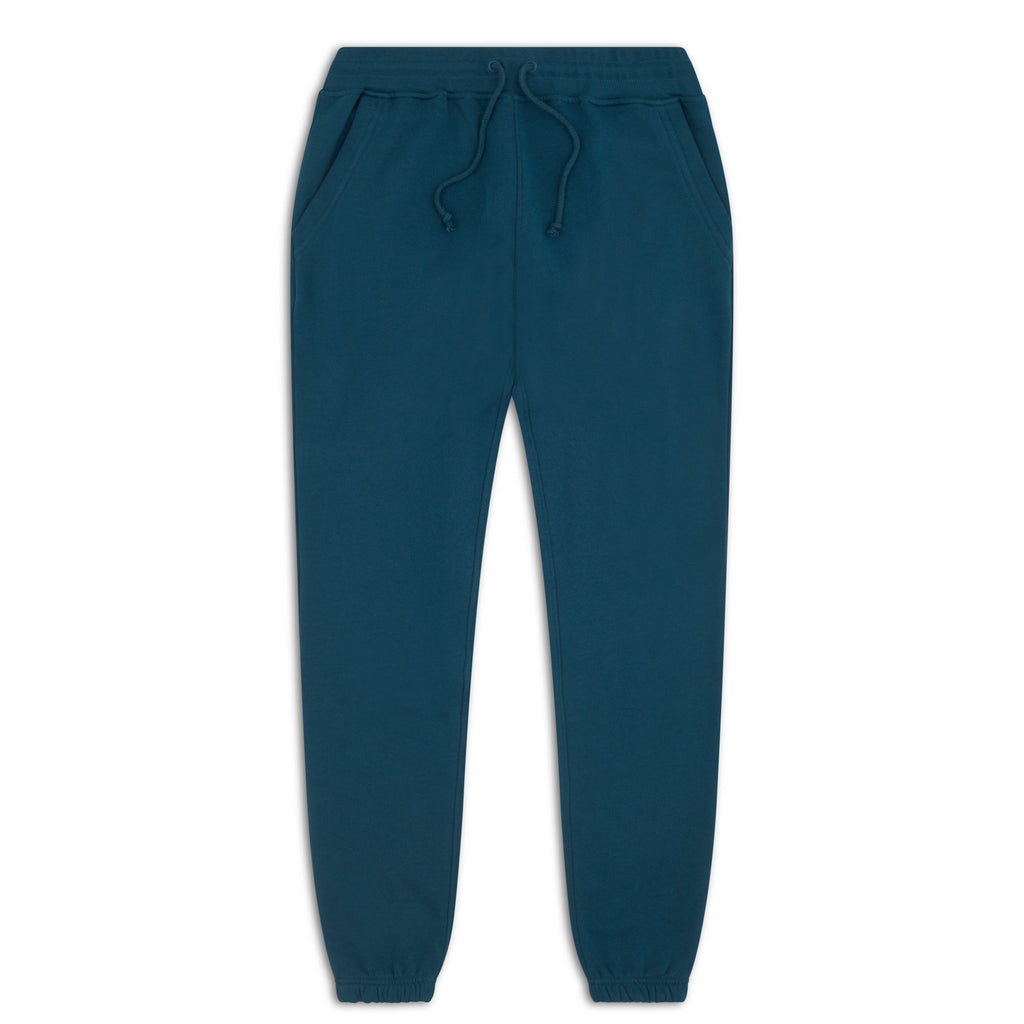 Blue sweatpants on a white background