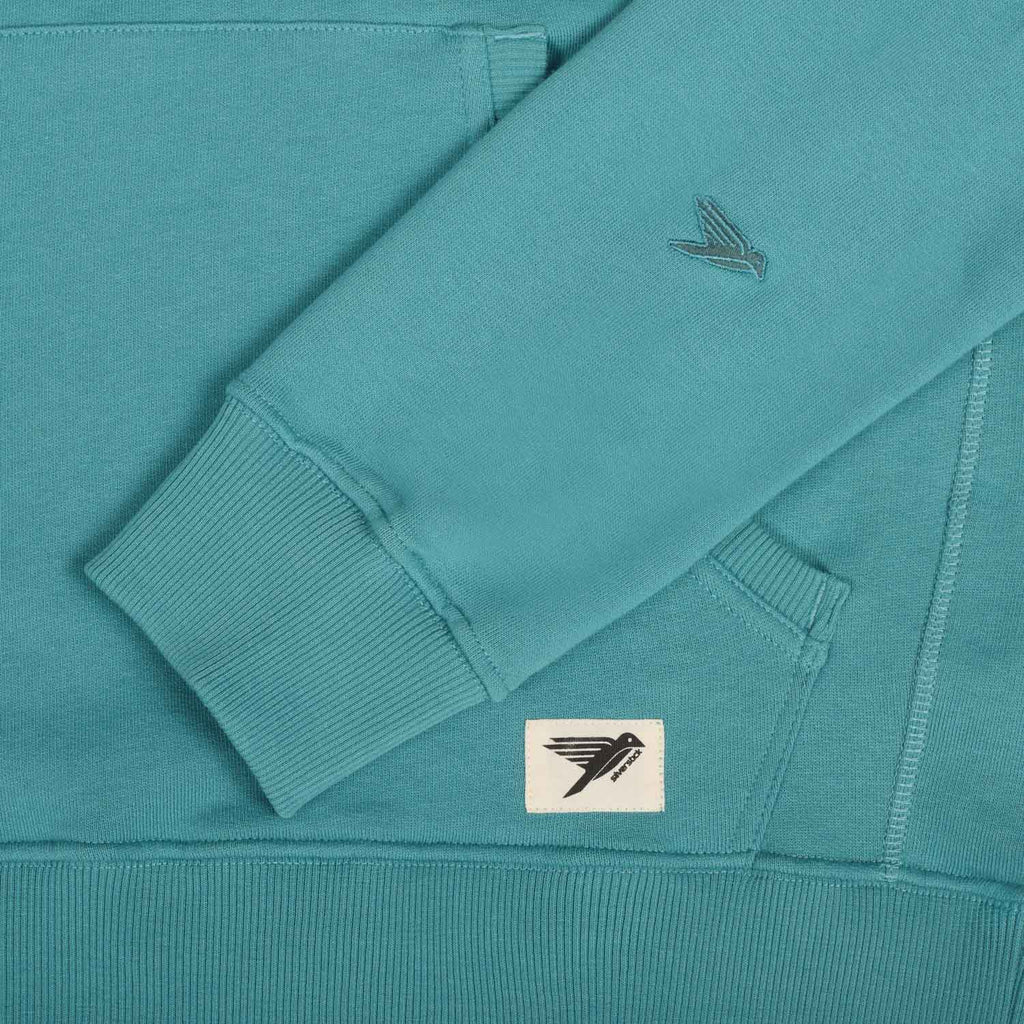 Silverstick Meyers Womens Organic Cotton Hoodie Brittany Blue Detail