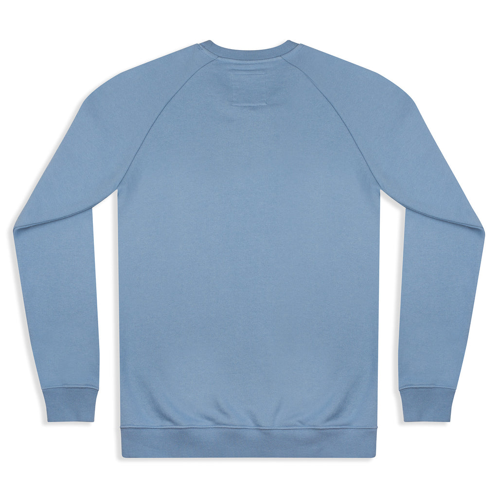 silverstick mens organic cotton hoodie nias faded denim back