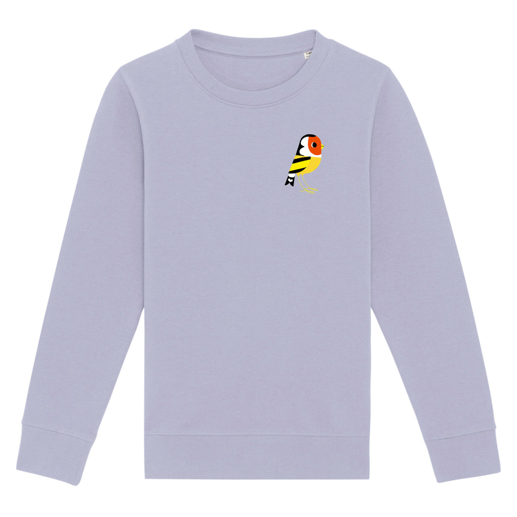 Silverstick childrens matt sewell Goldfinch organic cotton sweat front