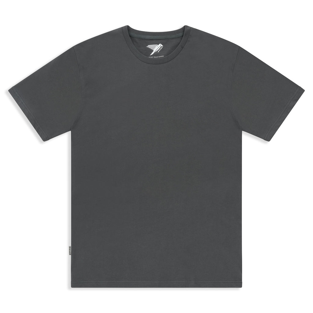 Silverstick Mens Adventure Organic Cotton T Shirt Gun Metal Front