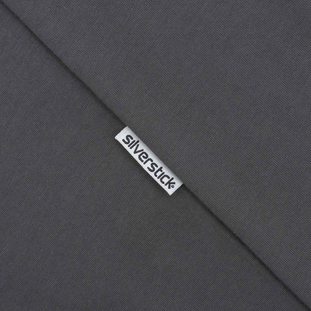 silverstick mens organic cotton original logo gun metal t shirt label