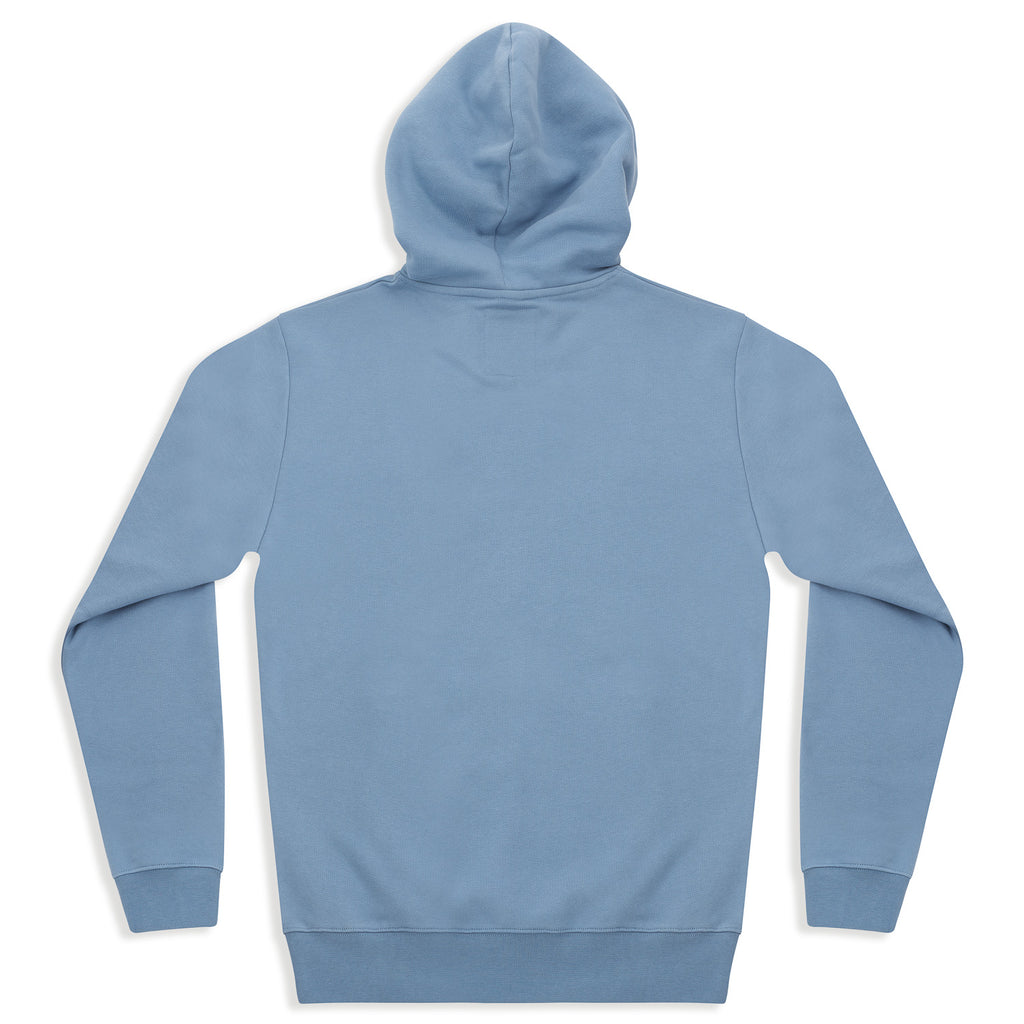 silverstick mens organic cotton hoodie ellerton faded denim back