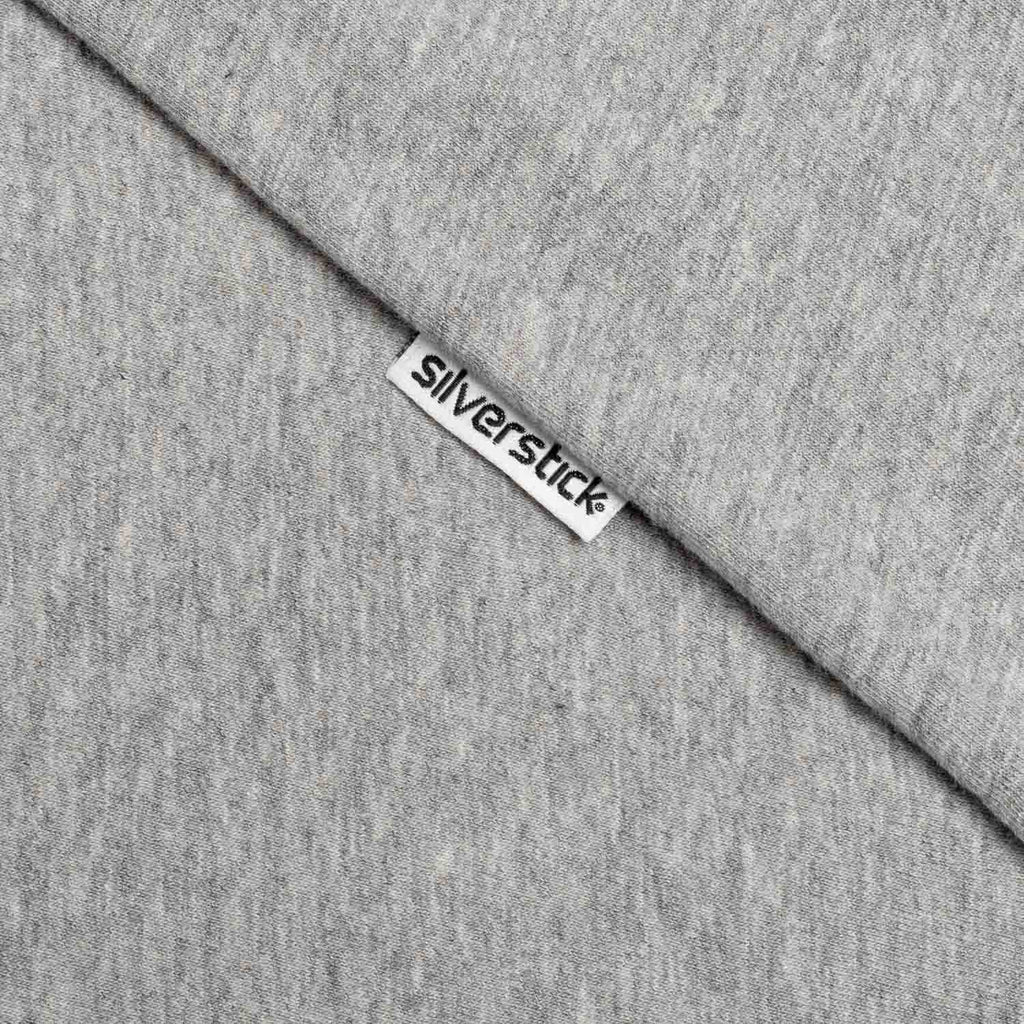 silverstick womens organic cotton original logo ash marl t shirt side seam