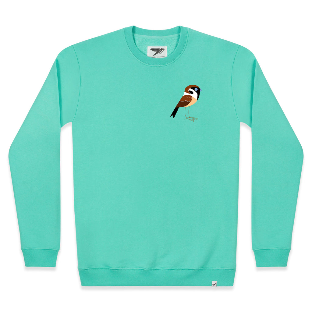 Silverstick mens matt sewell tree sparrow organic cotton sweat front